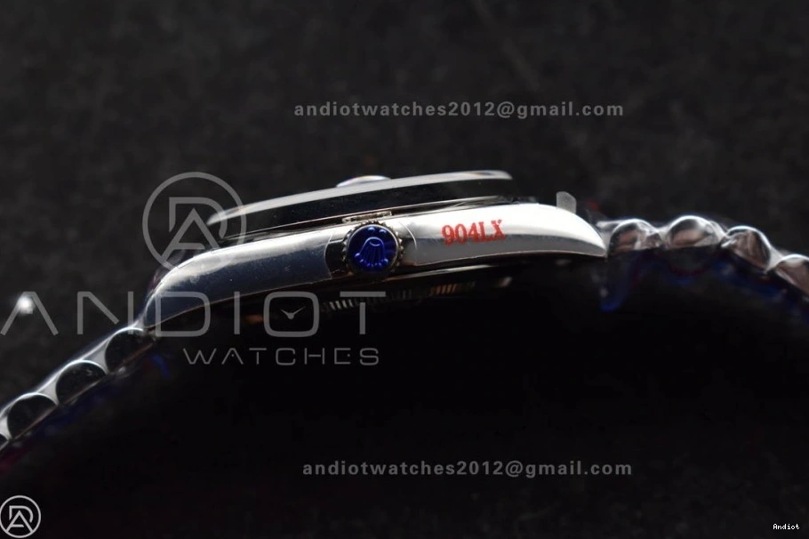 V4 DayDate Weighted Roman President Steel GMF 40 Tungsten Bracelet Markers Dial A3255 Blue 904L On 0415